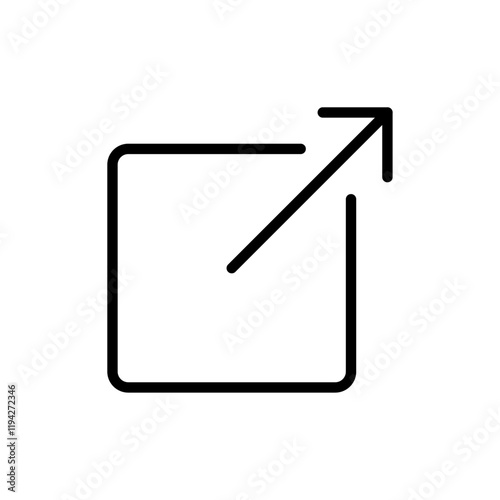 External link icon Art design illustration