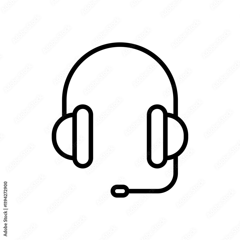 Headset icon Art design illustration Headset icon Art design illustration