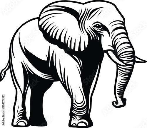 Wallpaper Mural vector of black silhouette of elephant ,illustration of an elephant ,Elephant silhouette, vector black color silhouette solid white background


 Torontodigital.ca