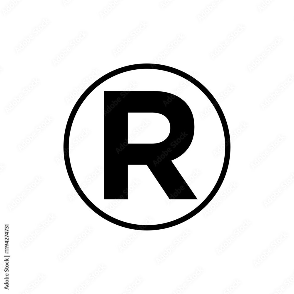 Registration trademark symbol icon Art design illustration Registration trademark symbol icon Art design illustration