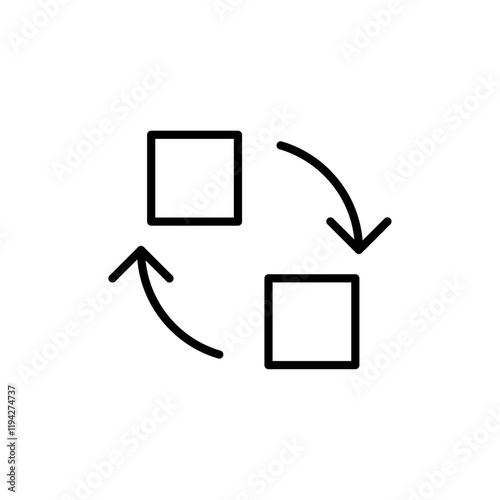 Replace icon Art design illustration