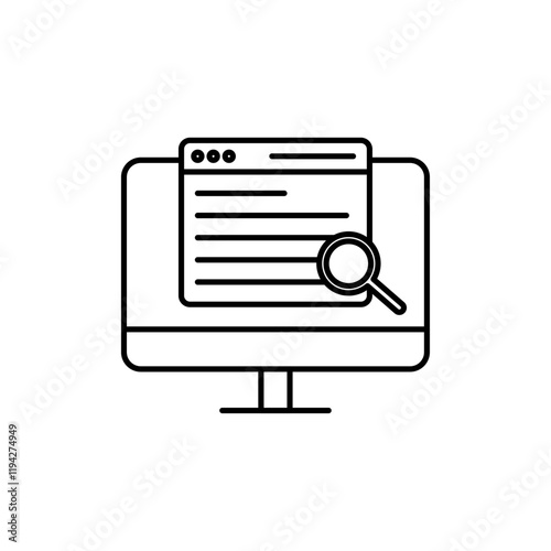 Search online icon Art design illustration