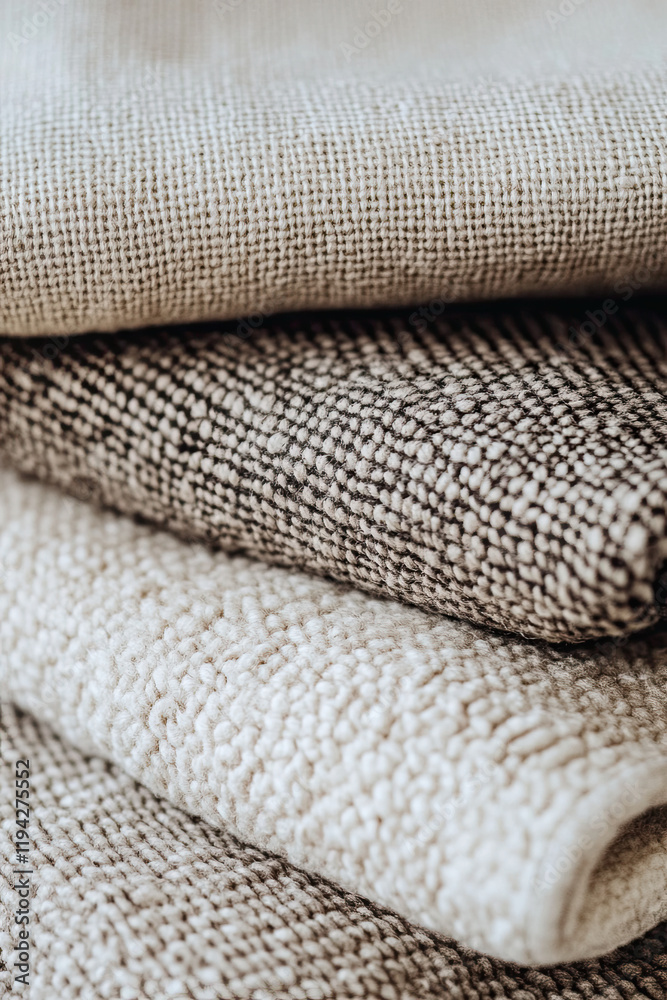 Detailed view of woven fabric in a neutral color, representing textile textures Detailed view of woven fabric in a neutral color, representing textile textures