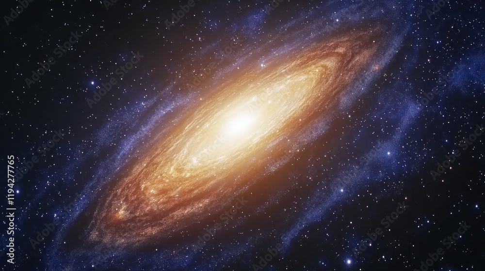 Fototapeta premium Majestic Spiral Galaxy in Deep Space
