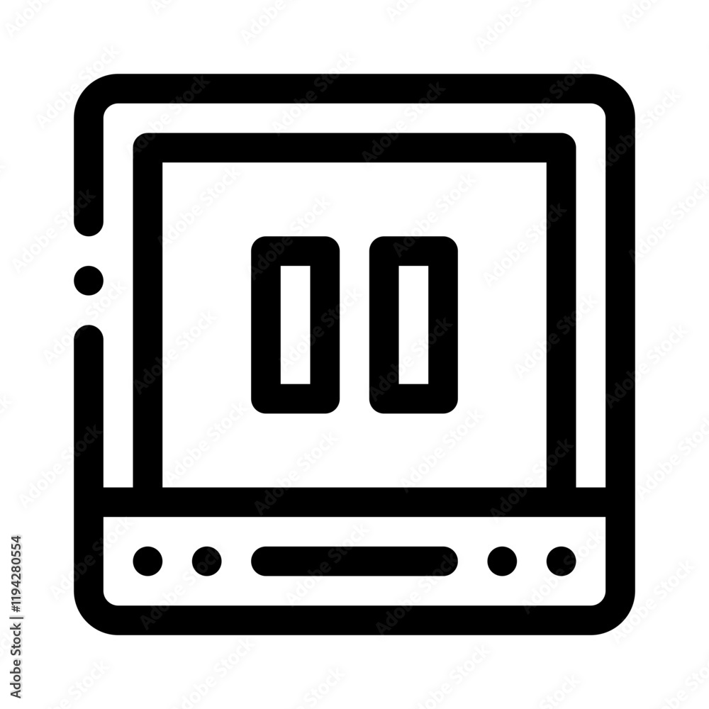 Pause Button line icon Pause Button line icon