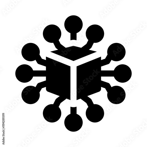 Decentralized Network glyph icon