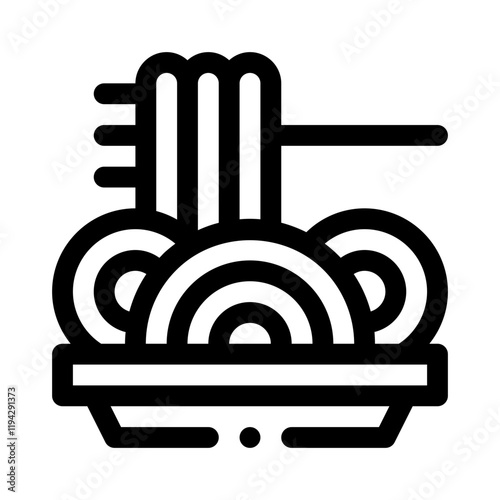 spaghetti line icon