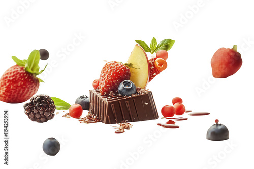 Chocolate, Berries, Studio, Fruit Splash, Dessert photo