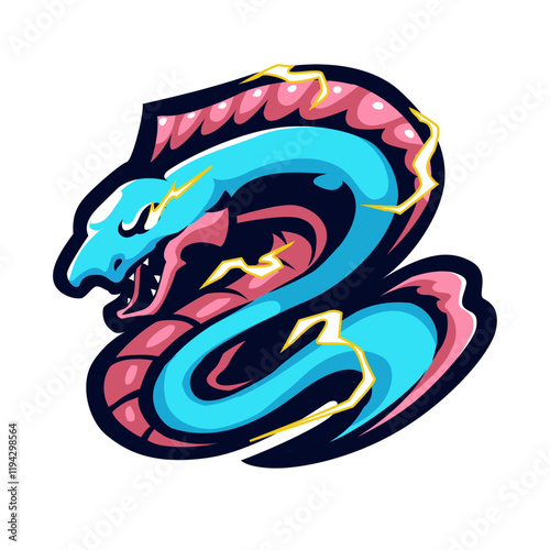 electric eel cartoon mascot logo design