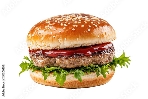 Wallpaper Mural Juicy burger studio shot, white background, food photography, menu use Torontodigital.ca