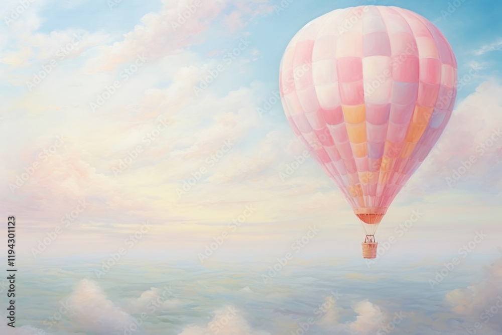 Obraz premium Balloon in the sky backgrounds aircraft vehicle.