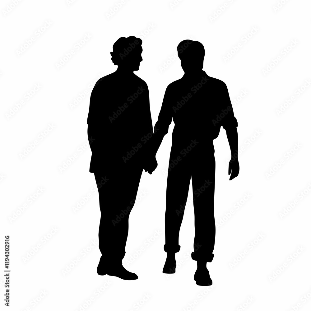 Two men are standing next to each other. One of them is wearing a shirt with a collar Two men are standing next to each other. One of them is wearing a shirt with a collar