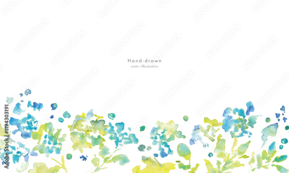 水彩画。水彩タッチの草木と花の新緑フレームパーツ。植物のベクターイラスト。Watercolor. Fresh green frame parts of grass, trees and flowers with watercolor touch. Vector illustration of plants. 水彩画。水彩タッチの草木と花の新緑フレームパーツ。植物のベクターイラスト。Watercolor. Fresh green frame parts of grass, trees and flowers with watercolor touch. Vector illustration of plants.