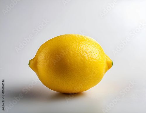 clean, minimal shot of a single fresh lemon on a white surface