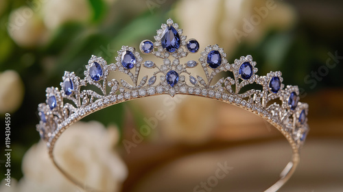 Beautiful Tanzanite Stone Tiara Background