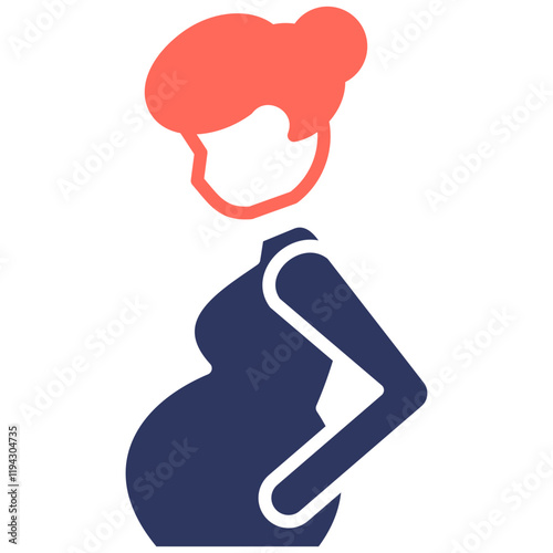 Pregnant glyph color icon