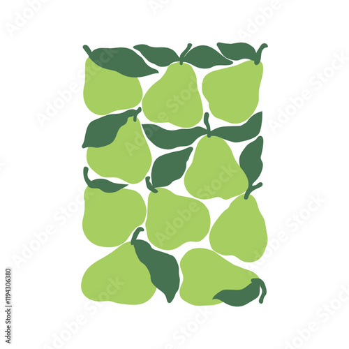 pear and leaves