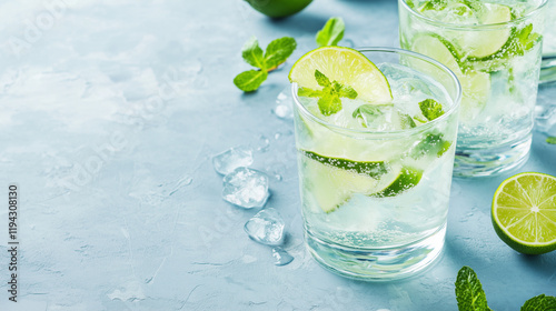 Refreshing Mojito: Two glas...