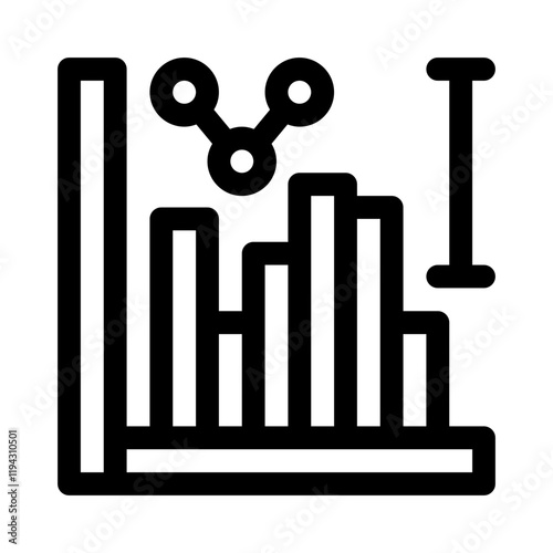 Histogram line icon