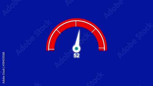 Animation of car dashboard speed rpm meter icon animation. Speedometer or indicator conceptual animation.