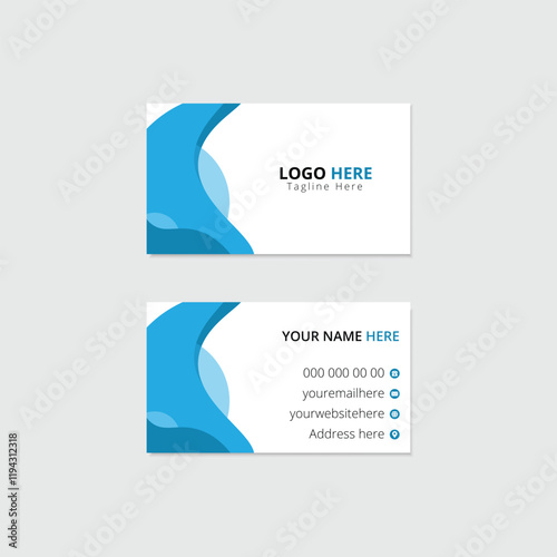 Simple Minimalistic Creative Business Card Layout Template Design