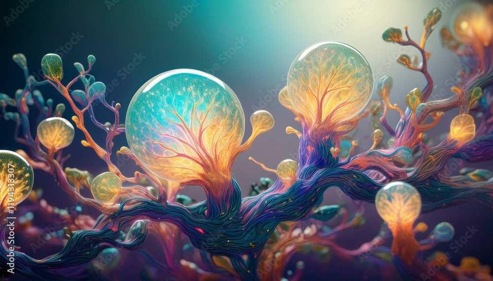 Naklejka premium Photosynthesis and Light Intensity and copy space for text