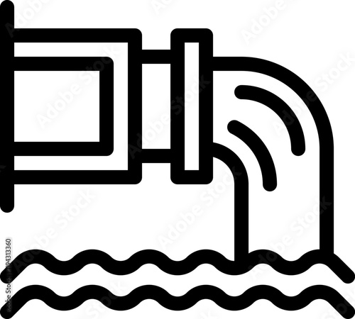 -_Sewer, Drainage, Plumbing, Sewage System, Infrastructure line editable icon. Editable stroke. Vector illustration.