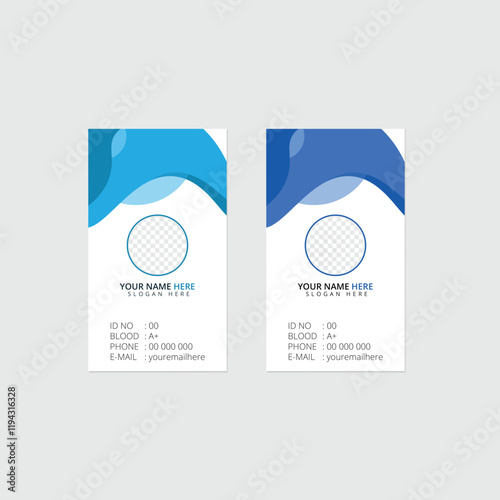 Simple Minimalistic Creative ID Card Layout Template Design