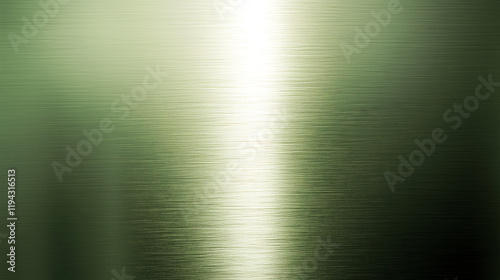 Green Brushed Metal Texture with a Smooth Polished Finish and Light Reflection Ideal for Modern Industrial or Architectural Design Backgrounds