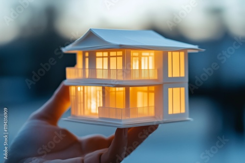 Paper House Gently Held in Palm