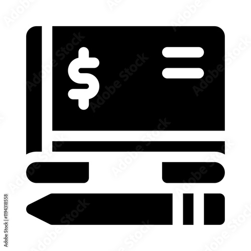 Checkbook glyph icon