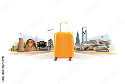 looking through plane window enjoying Beautiful Kaaba vector top view banner design for Hajj in Saudi Arabia.travel and tours illustrations vector background. World tourism day