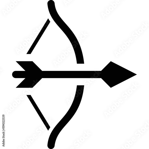 Simple vector icon bow for shooting
