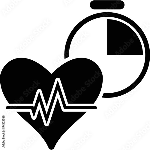 Simple vector icon cardio workout