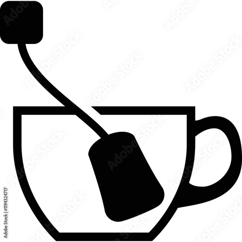 Simple vector icon tea bag
