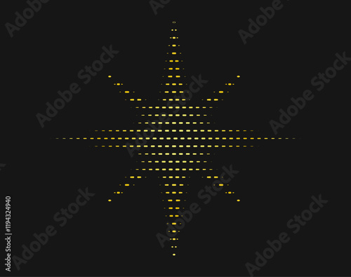 Baseball home plHalftone Star Shapes Symbol Icon Vector Illustration. Sparkles, shining burst.ate