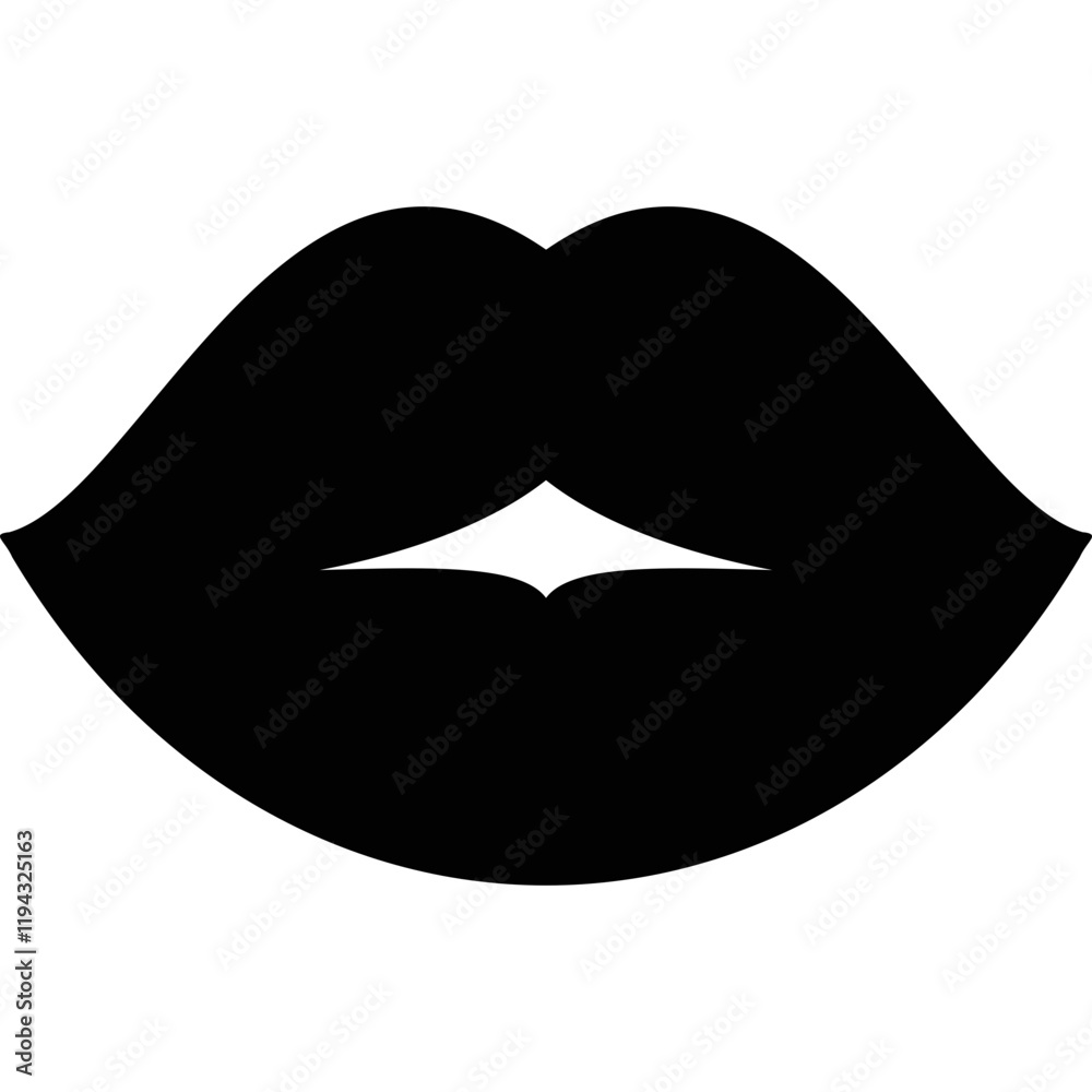Simple vector icon lips Simple vector icon lips