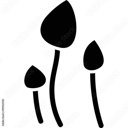 Simple vector icon mushrooms