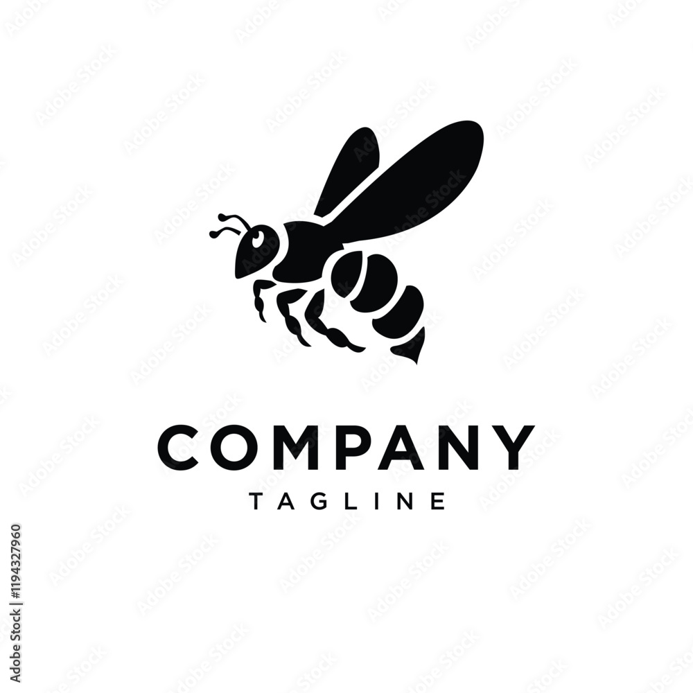 Simple Bee Logo Icon Vector Simple Bee Logo Icon Vector