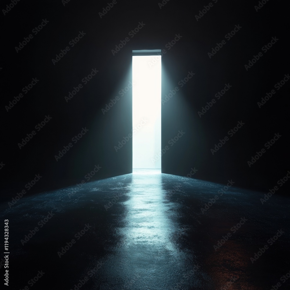 custom made wallpaper toronto digitalSchmale Türöffnung mit geheimnisvollem Lichtschein