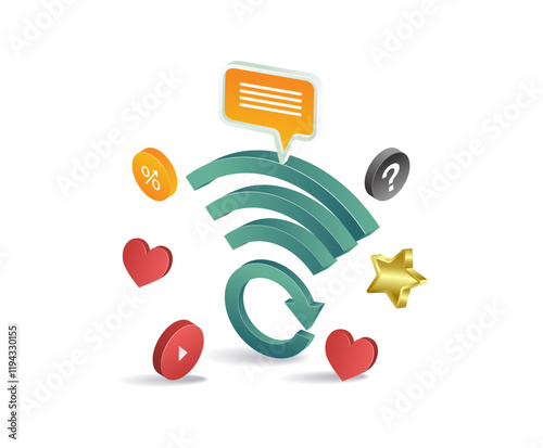 Wifi internet signal for social media marketing