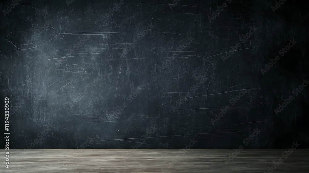 A black wall with a chalkboard on it A black wall with a chalkboard on it