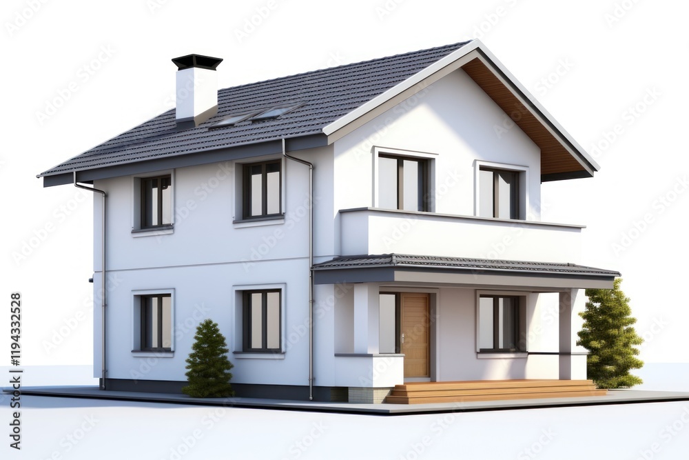 Architecture two-storey house modern building. Architecture two-storey house modern building.