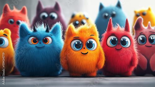 red and yellow monster