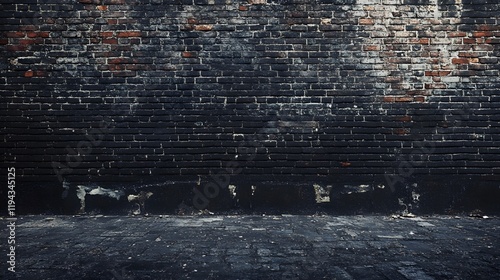 Dark Brick Wall Urban Background Texture