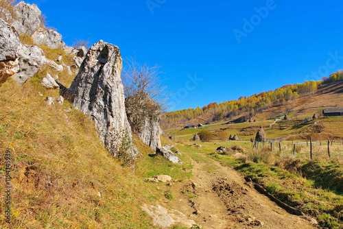 Fundatura Ponorului am Via Transilvanica Wanderweg in Siebenbürgen, Rumänien - Fundatura Ponorului on Via Transilvanica hiking trail, Romania
