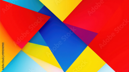 Free Download Vibrant abstract background with geometric shapes in red, blue, yellow, and green. - GFXLoad