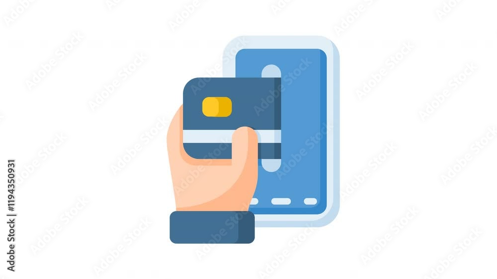 Animated payment gateway with smartphone and debit card sign. Suitable for finance, technology, blockchain, digital, connected, online, system, internet, data, web, fintech, cyberspace and business Animated payment gateway with smartphone and debit card sign. Suitable for finance, technology, blockchain, digital, connected, online, system, internet, data, web, fintech, cyberspace and business