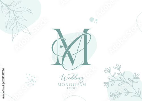 CM MC wedding initial monogram logo
