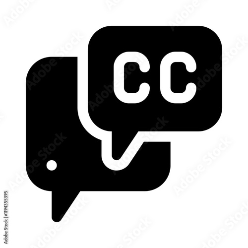 Closed Captioning glyph icon